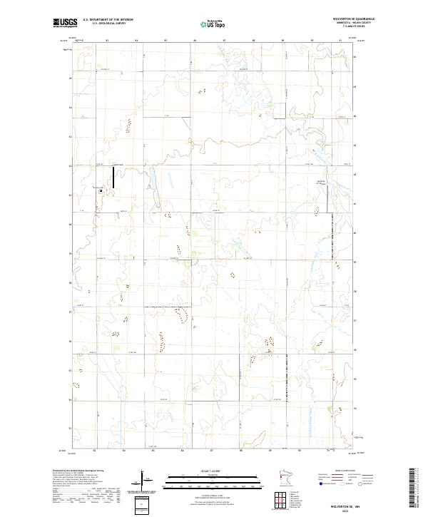 US Topo 7.5-minute map for Wolverton SE MN