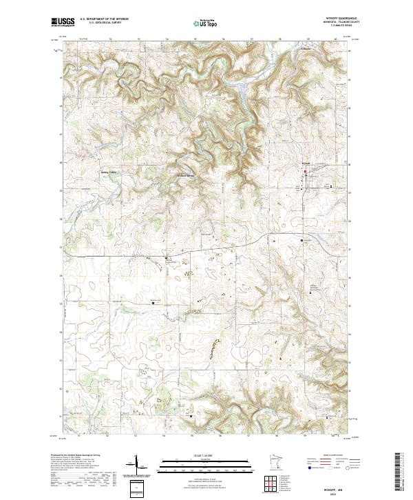 US Topo 7.5-minute map for Wykoff MN