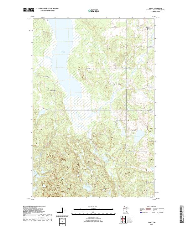 US Topo 7.5-minute map for Zerkel MN