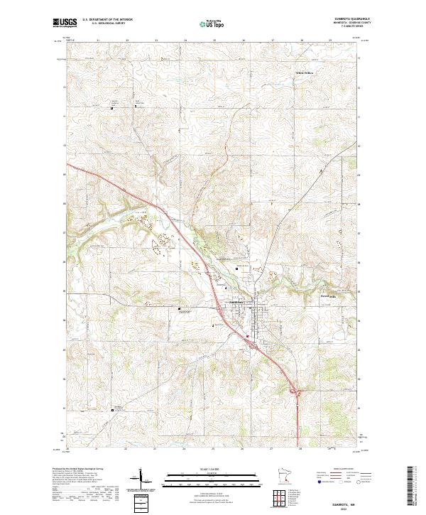 US Topo 7.5-minute map for Zumbrota MN