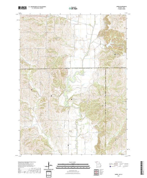 USGS US Topo 7.5-minute map for Akron MOIA 2021