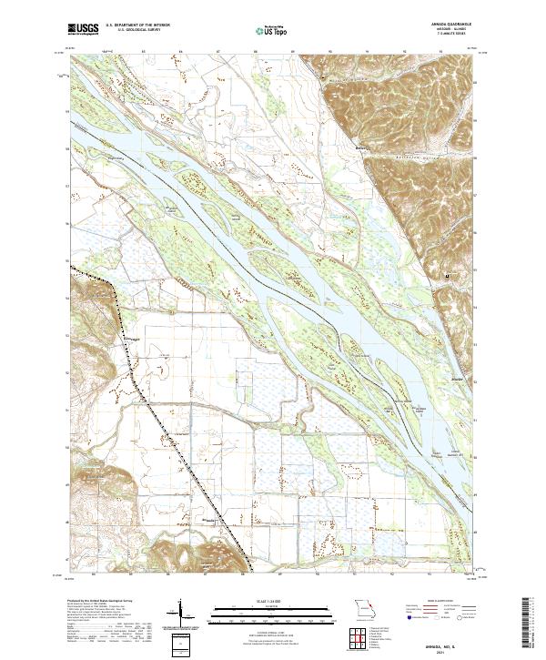 USGS US Topo 7.5-minute map for Annada MOIL 2021