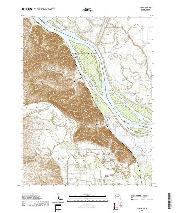 USGS US Topo 7.5-minute map for Ashburn MOIL 2021