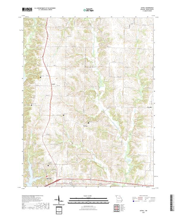 USGS US Topo 7.5-minute map for Axtell MO 2021