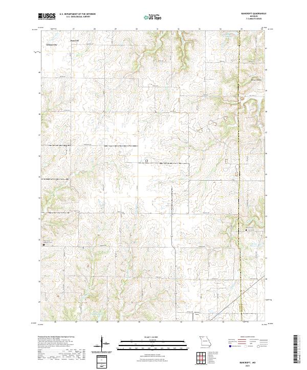 USGS US Topo 7.5-minute map for Bancroft MO 2021