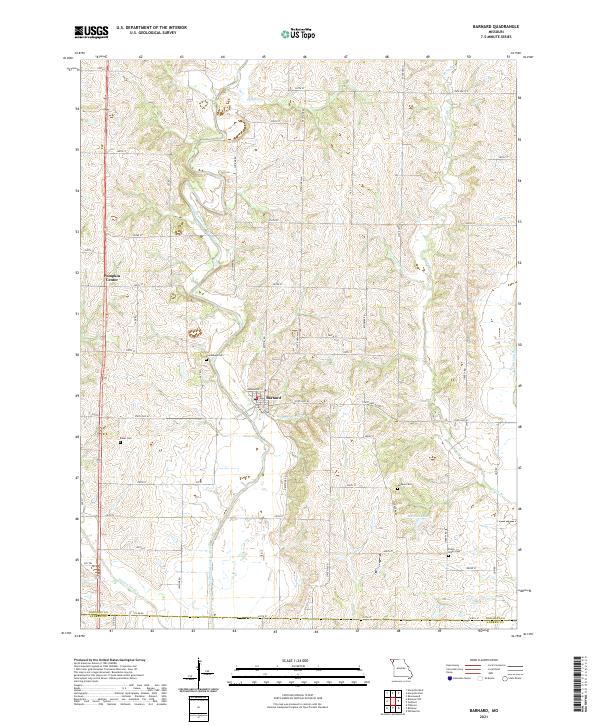 USGS US Topo 7.5-minute map for Barnard MO 2021