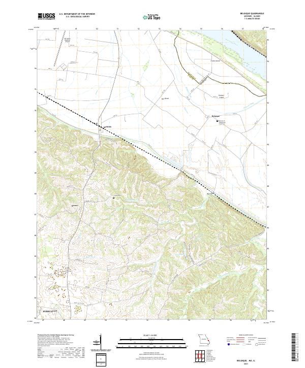 USGS US Topo 7.5-minute map for Belgique MOIL 2021