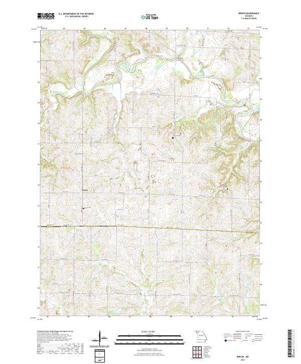 USGS US Topo 7.5-minute map for Berlin MO 2021