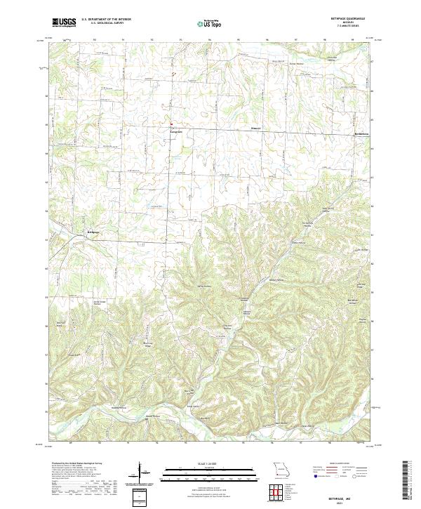 USGS US Topo 7.5-minute map for Bethpage MO 2021