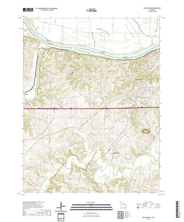 USGS US Topo 7.5-minute map for Billingsville MO 2021