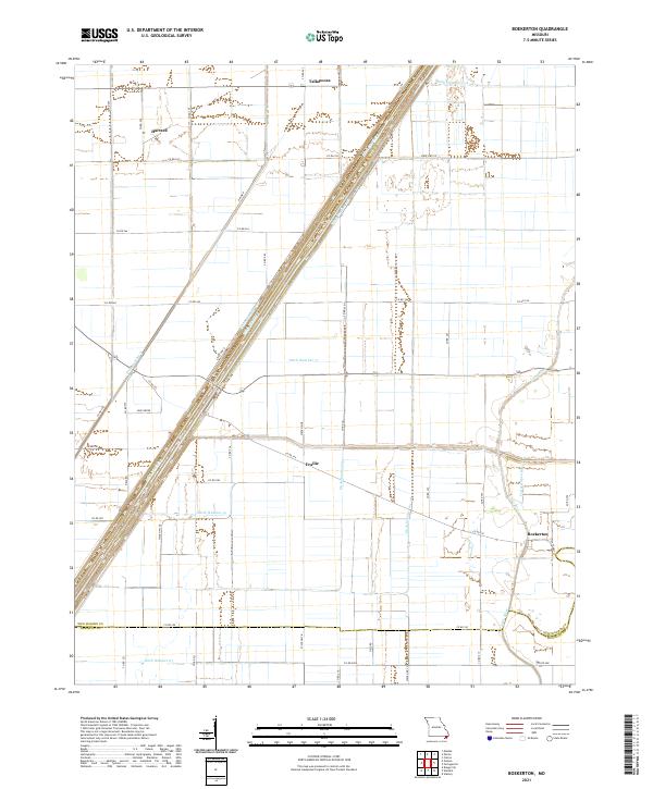 USGS US Topo 7.5-minute map for Boekerton MO 2021