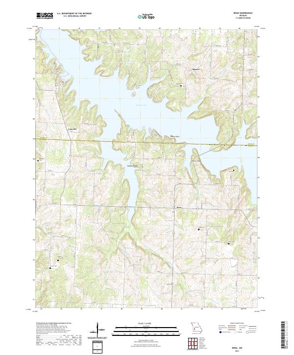 USGS US Topo 7.5-minute map for Bona MO 2021