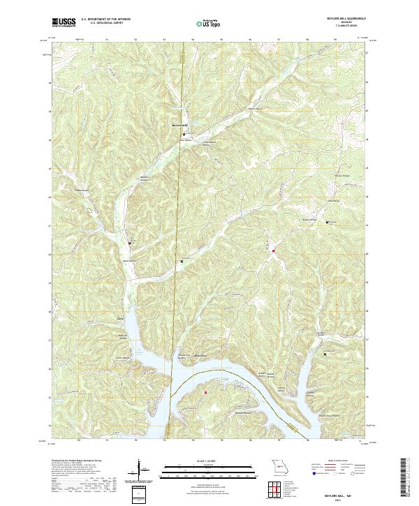 USGS US Topo 7.5-minute map for Boylers Mill MO 2021