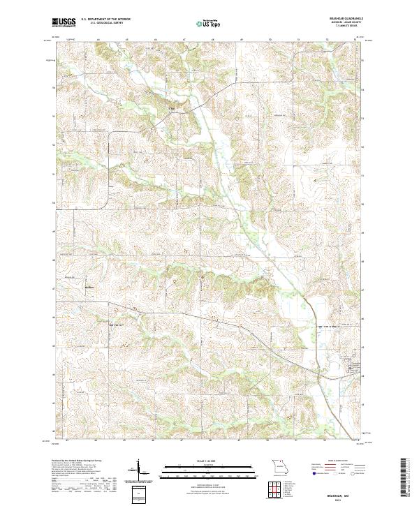 USGS US Topo 7.5-minute map for Brashear MO 2021