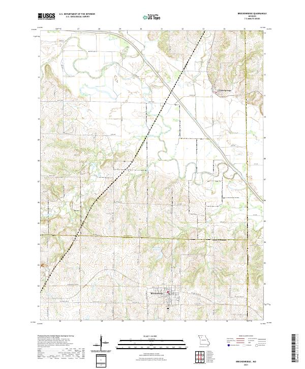 USGS US Topo 7.5-minute map for Breckenridge MO 2021