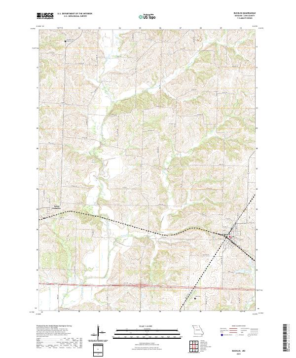 USGS US Topo 7.5-minute map for Bucklin MO 2021