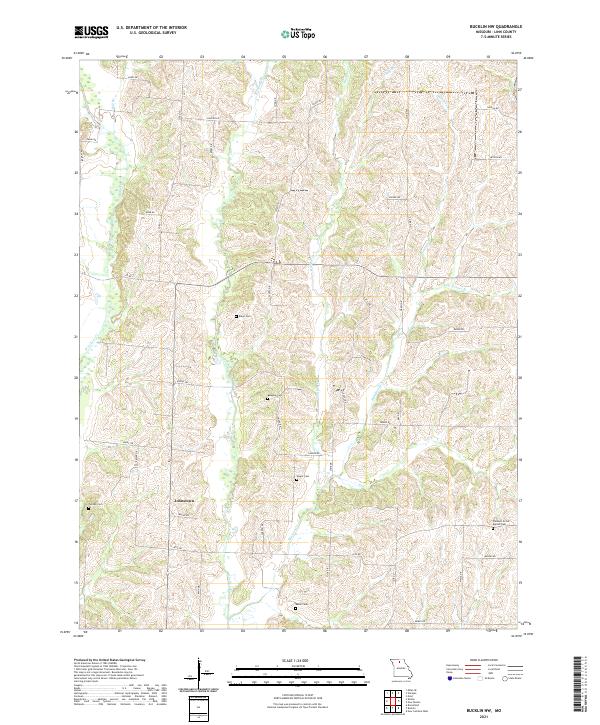 USGS US Topo 7.5-minute map for Bucklin NW MO 2021