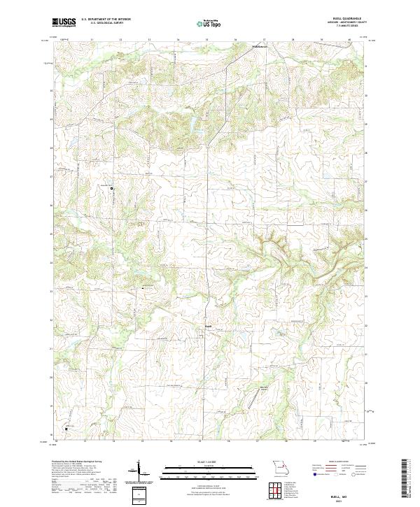 USGS US Topo 7.5-minute map for Buell MO 2021