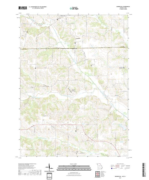 USGS US Topo 7.5-minute map for Bunker Hill MOIA 2021