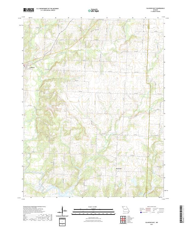 USGS US Topo 7.5-minute map for Calhoun East MO 2021