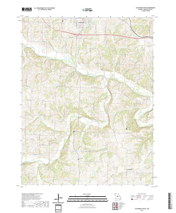 USGS US Topo 7.5-minute map for California South MO 2021