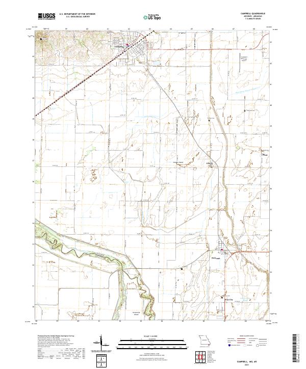 USGS US Topo 7.5-minute map for Campbell MOAR 2021