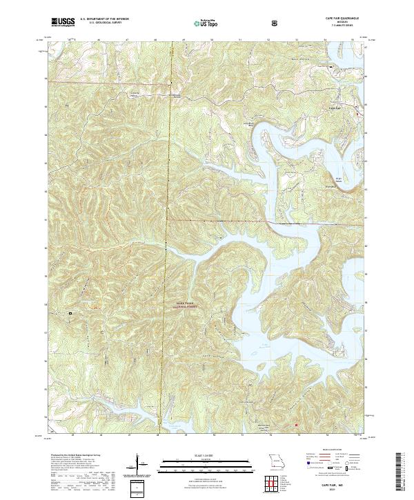 USGS US Topo 7.5-minute map for Cape Fair MO 2021