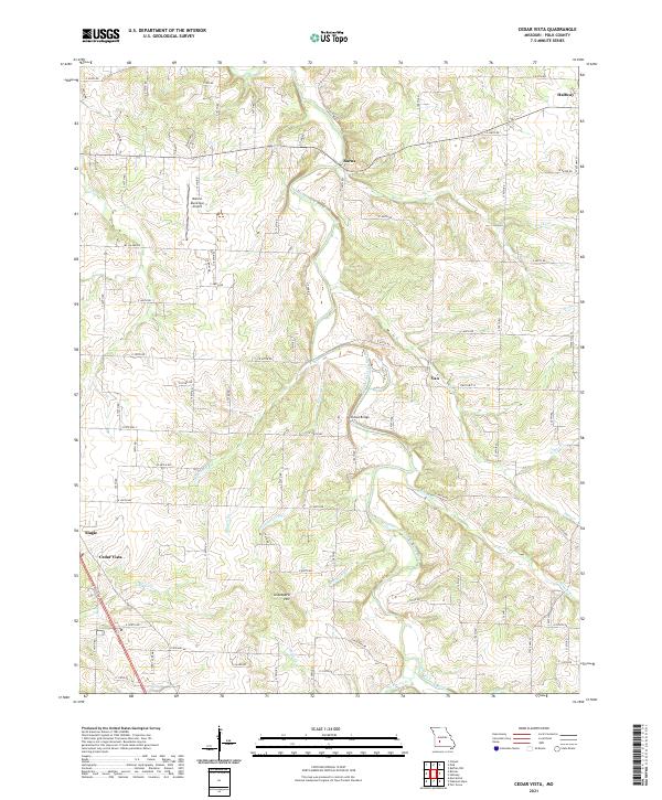 USGS US Topo 7.5-minute map for Cedar Vista MO 2021