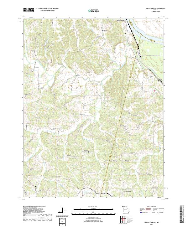 USGS US Topo 7.5-minute map for Centertown NW MO 2021