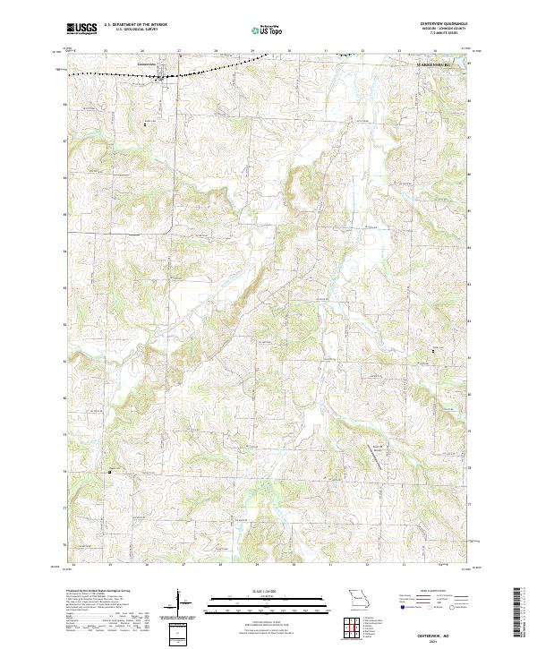 USGS US Topo 7.5-minute map for Centerview MO 2021