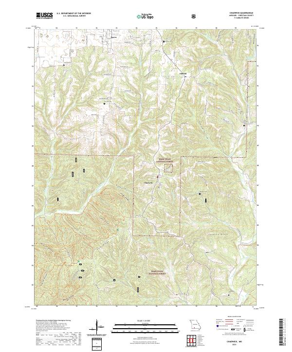 USGS US Topo 7.5-minute map for Chadwick MO 2021