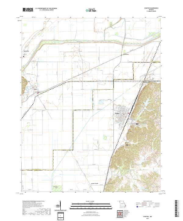 USGS US Topo 7.5-minute map for Chaffee MO 2021