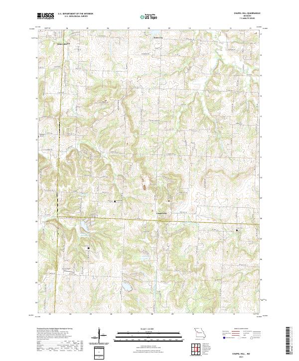 USGS US Topo 7.5-minute map for Chapel Hill MO 2021