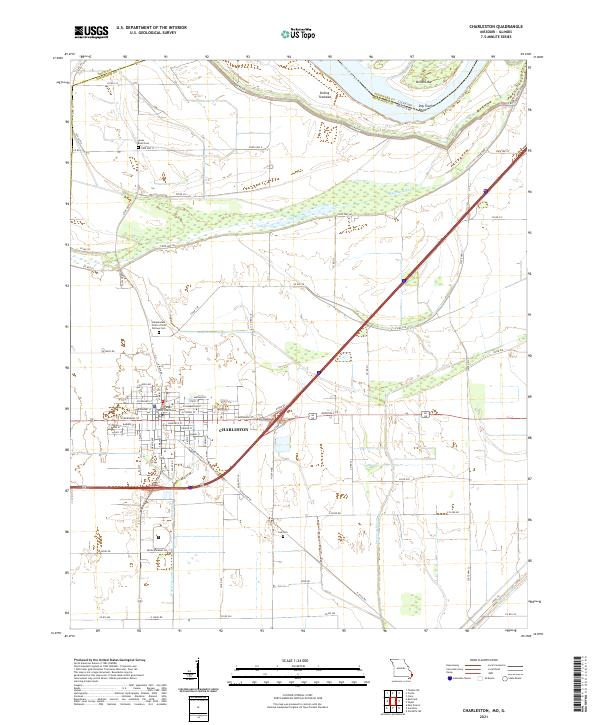 USGS US Topo 7.5-minute map for Charleston MOIL 2021