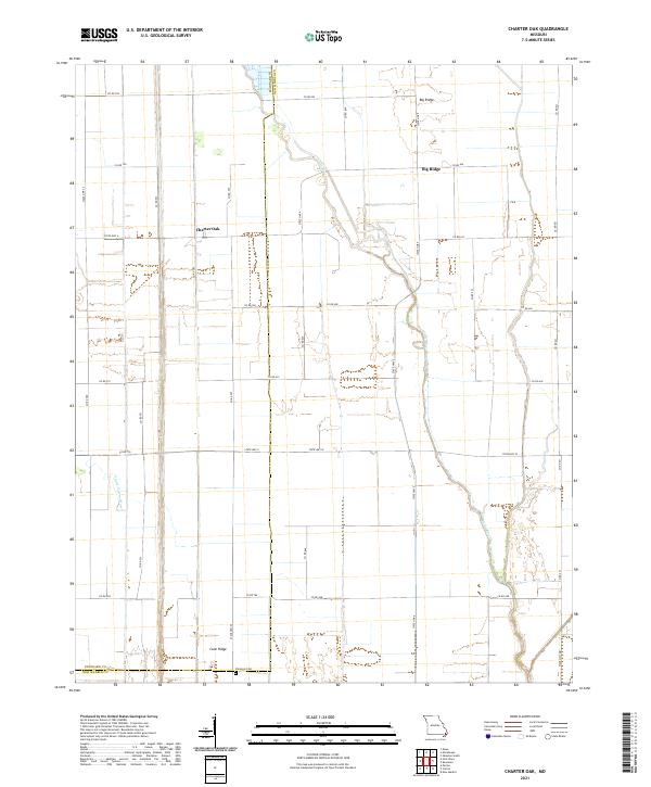 USGS US Topo 7.5-minute map for Charter Oak MO 2021