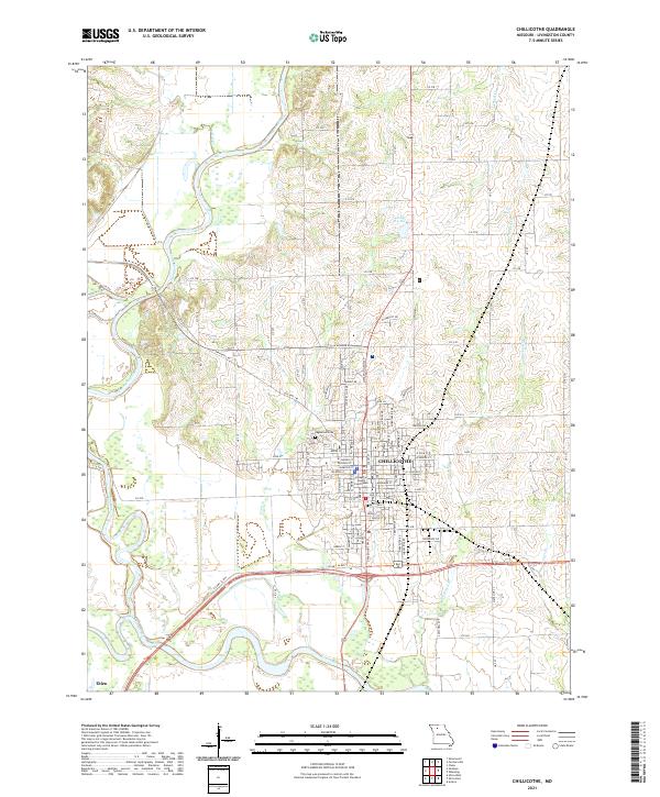 USGS US Topo 7.5-minute map for Chillicothe MO 2021