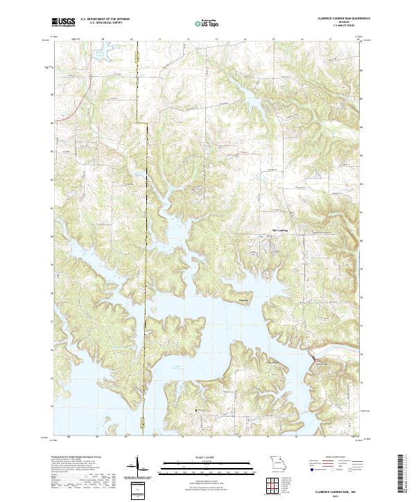 USGS US Topo 7.5-minute map for Clarence Cannon Dam MO 2021