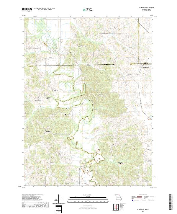 USGS US Topo 7.5-minute map for Coatsville MOIA 2021