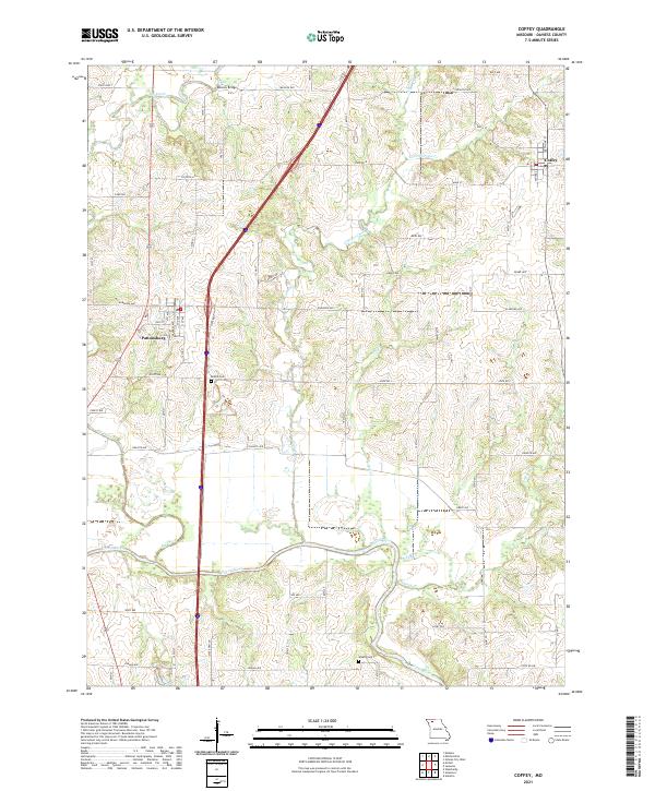 USGS US Topo 7.5-minute map for Coffey MO 2021