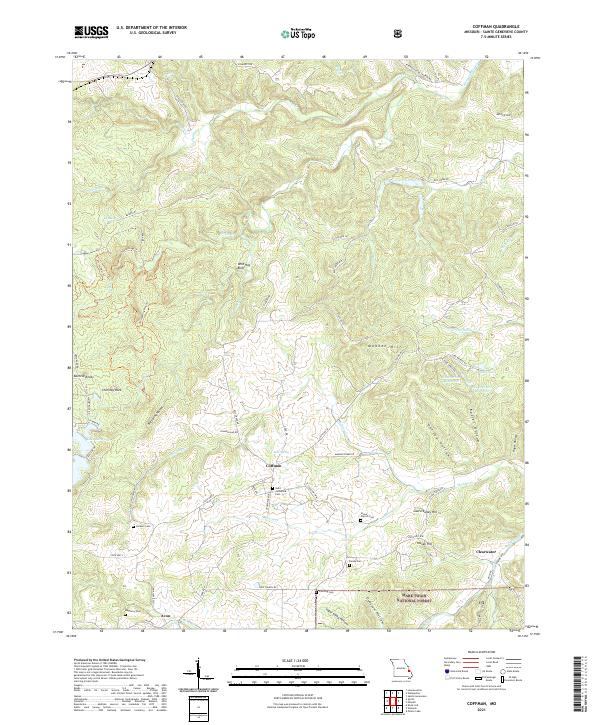 USGS US Topo 7.5-minute map for Coffman MO 2021