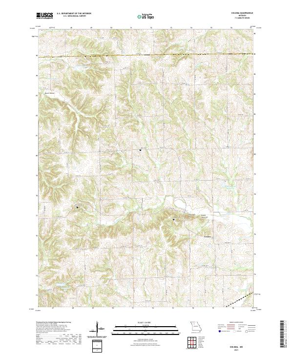 USGS US Topo 7.5-minute map for Coloma MO 2021