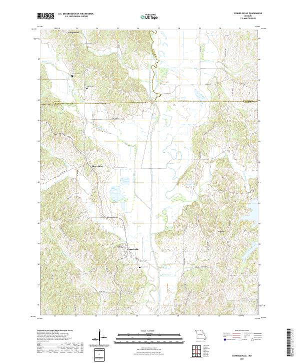 USGS US Topo 7.5-minute map for Connelsville MO 2021