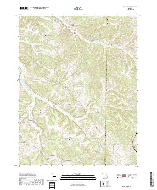 USGS US Topo 7.5-minute map for Conns Creek MO 2021