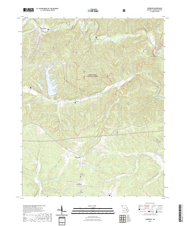 USGS US Topo 7.5-minute map for Corridon MO 2021