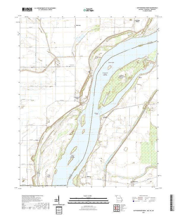 USGS US Topo 7.5-minute map for Cottonwood Point MOTNAR 2021