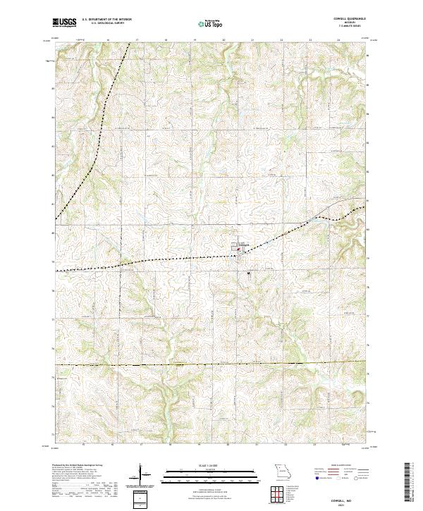 USGS US Topo 7.5-minute map for Cowgill MO 2021