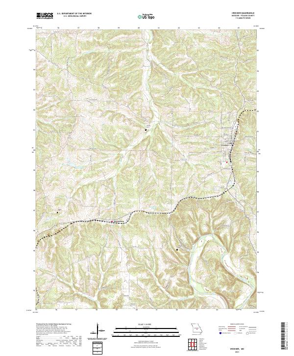 USGS US Topo 7.5-minute map for Crocker MO 2021