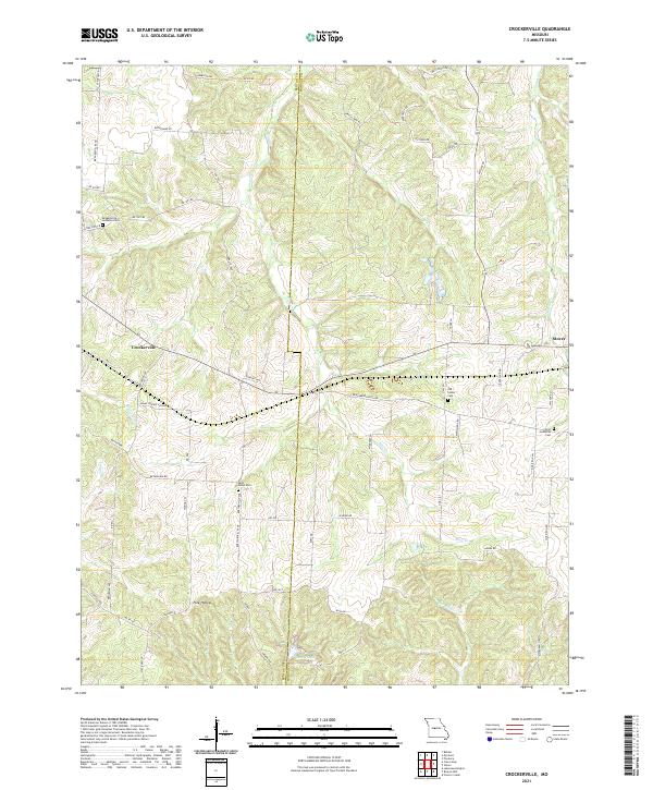 USGS US Topo 7.5-minute map for Crockerville MO 2021