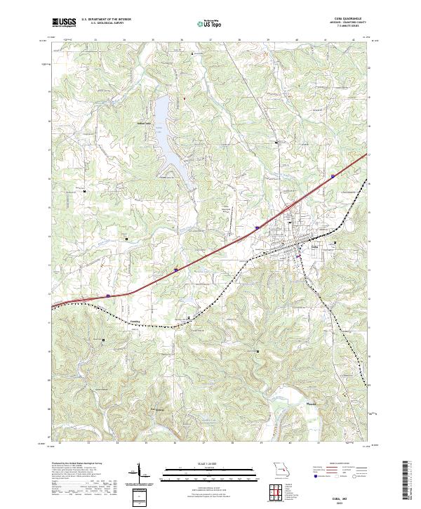 US Topo 7.5-minute map for Cuba MO