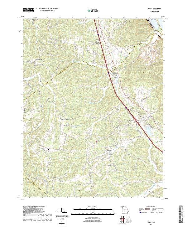 USGS US Topo 7.5-minute map for Danby MO 2021